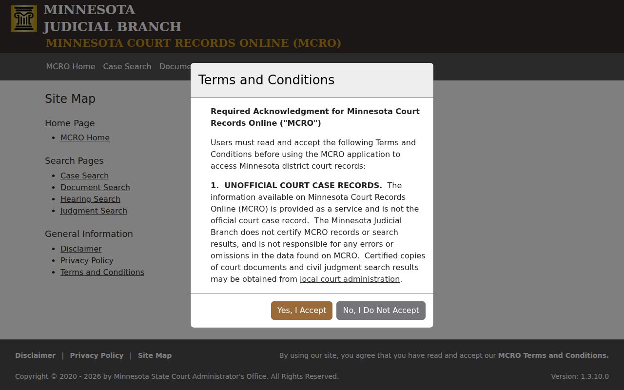 Houston County case lookup and MCRO public-terminal access information