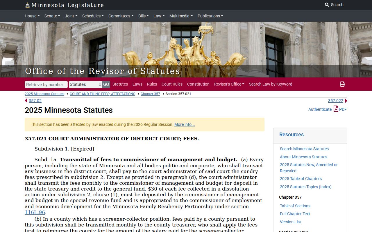 Houston County civil docket court-fee statute information